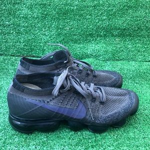 Nike Air VaporMax Flyknit Sneaker Shoe - Men’s 8 Midnight Fog Black Gray.